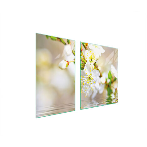 Glasplatte und Schneidebrett 100x52 Pflaume