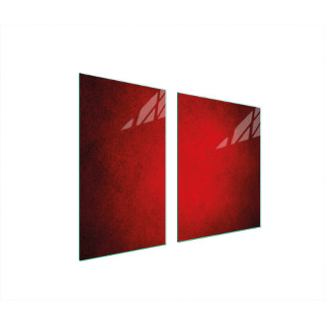Glasplatte und Schneidebrett 100x52 ROT