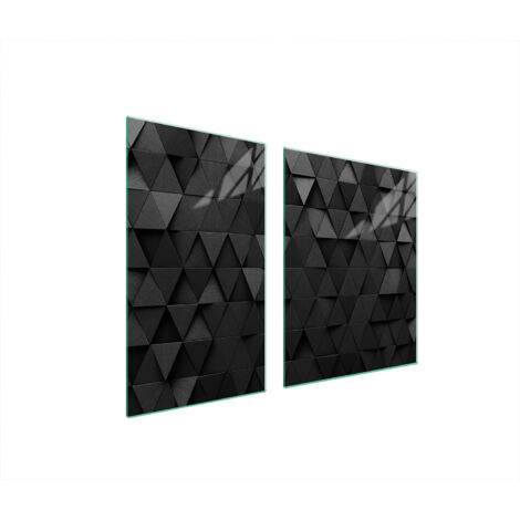 Glasplatte und Schneidebrett 100x52 schwarz