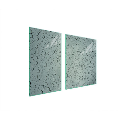 Glasplatte und Schneidebrett 100x52 Tropfen