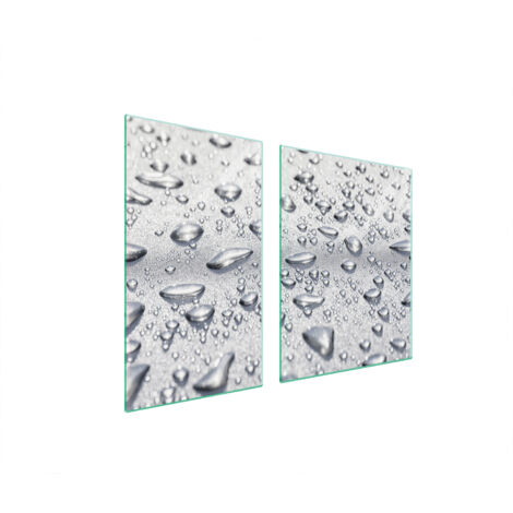 Glasplatte und Schneidebrett 100x52 Tropfen