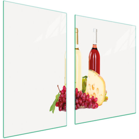 Glasplatte und Schneidebrett 100x52 Wein