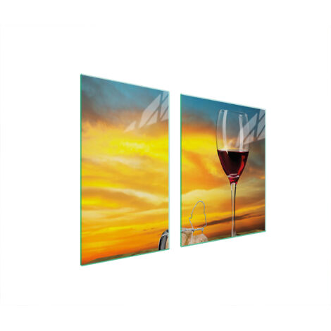 Glasplatte und Schneidebrett 100x52 Wein