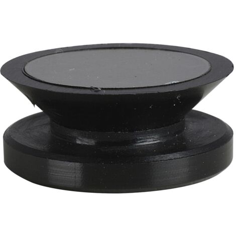Glaspunkthalter Mini, 20 mm, 6 - 8 mm Glas,Kunststoff schwarz/Kappe Edelstahl