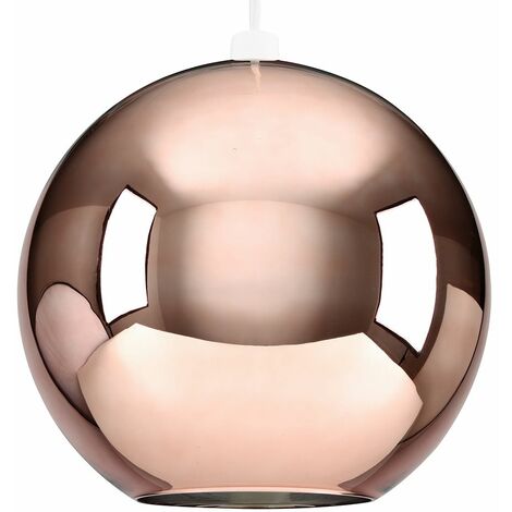 main image of "Glass Ball Ceiling Pendant Light Shade - Copper"