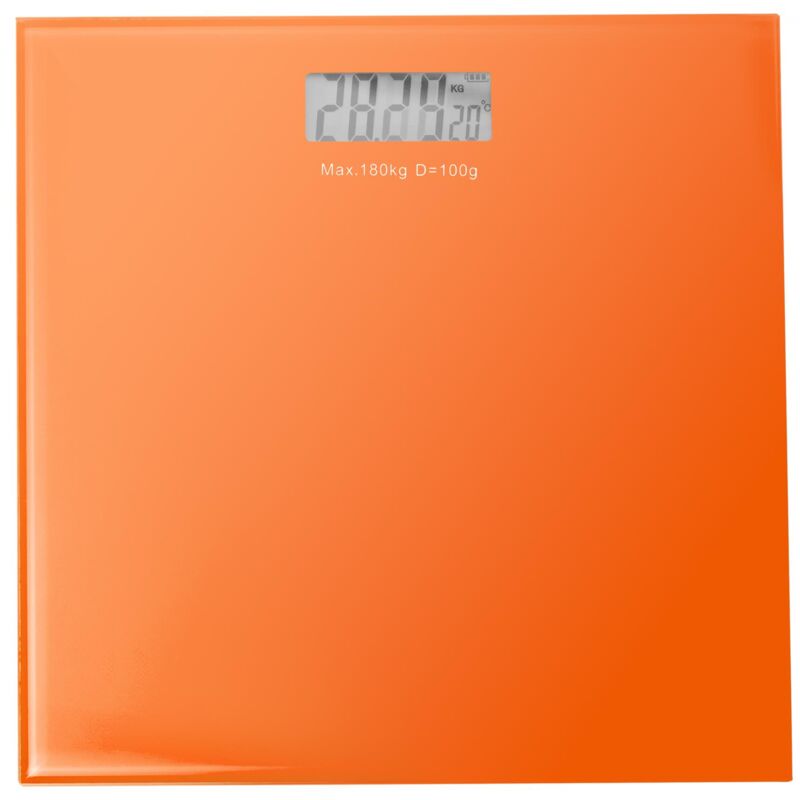 Glass Digital lcd Bathroom Body Electronic Weighing Scales kg lbs st - Orange