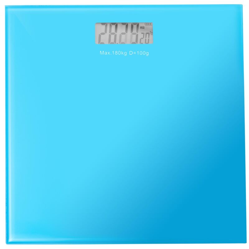 Glass Digital lcd Bathroom Body Electronic Weighing Scales kg lbs st - Blue