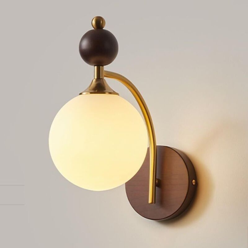 Image of Ikodm - Glass Globe Wall Sconce,&hellip;