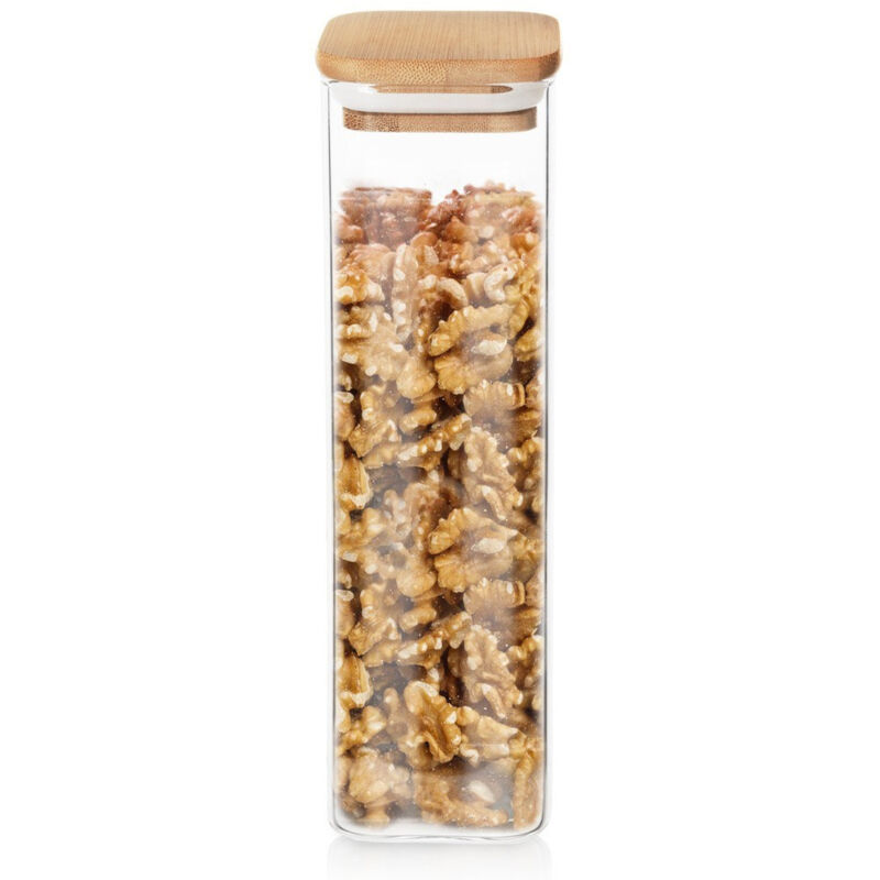 Northix Mehrfarbig Glass Jar In Borosilicate Glass With Bamboo Lid