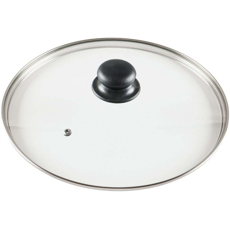 Northix Glass Lid With Steel Edge Plastic Grip And Steam Outlet