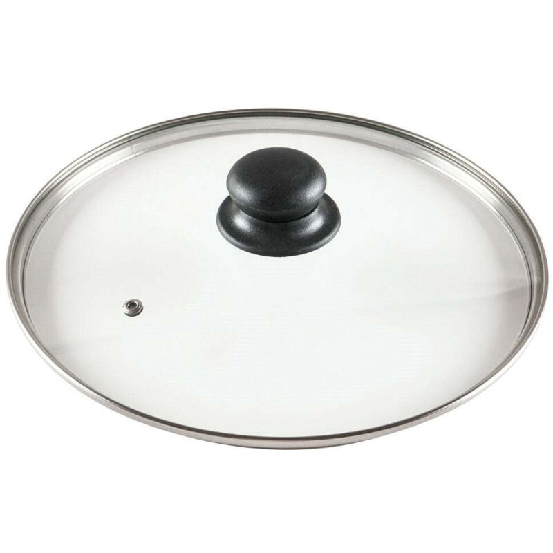 Northix Glasdeckel Mit Stahlrand Und Dampfoffnung Komfortabler Kunststoffgriff
