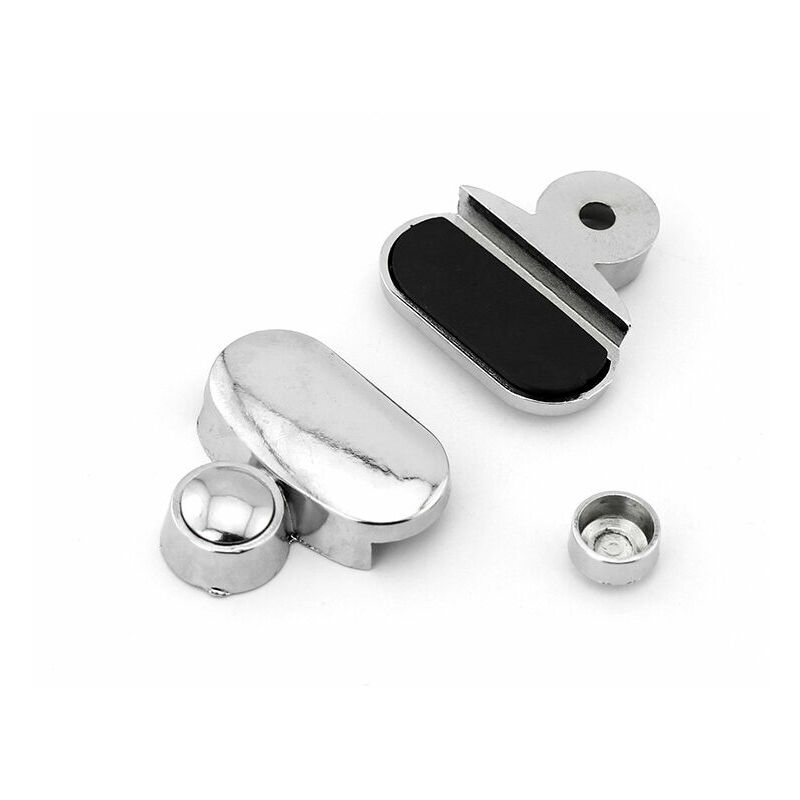 Glass Mirror Fixing Clamps Clip - Chrome Metal Clamp Brackets, For 3-5mm Acrylic Glass, Screw Mount, Oval, Fixed Wall Bracket For Bathroom Mirror, 2
