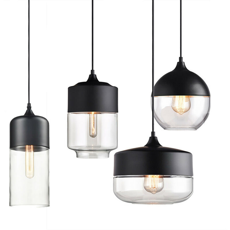 Image of Glass Pendant Light Set of 4,&hellip;