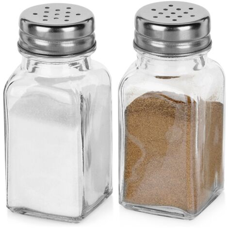 Glass salt and pepper shaker 80 ml 2 pcs