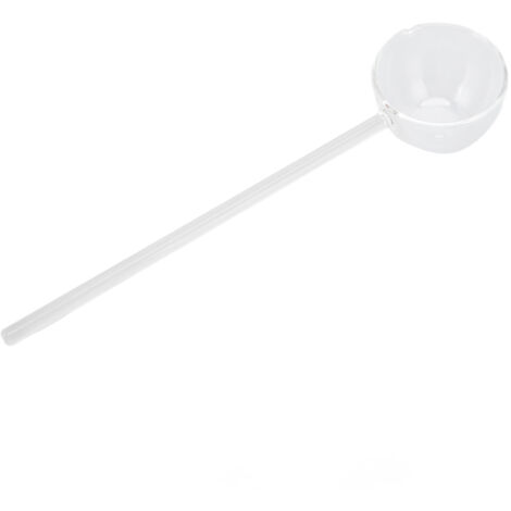 Glass Stirring Spoon High Temperature Resistance Simple 100ML Mixing Spoon Coffee Tea Spoon for Restaurants Home Transparent