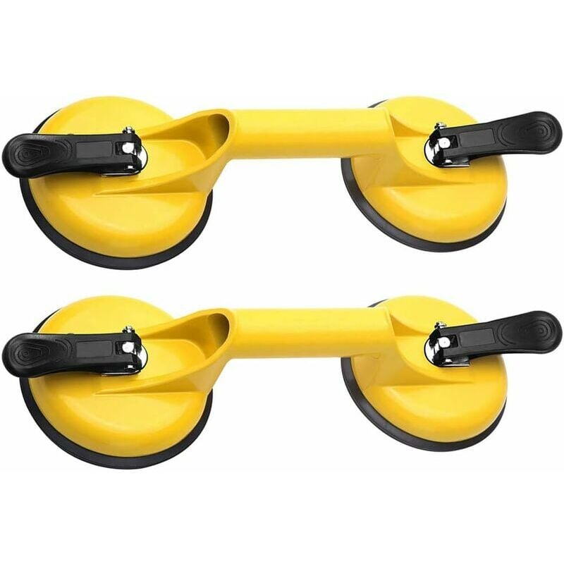 Glass Suction Cup Car Tooth Extractor Aluminum Vacuum Suction Cup Handle Heavy Duty Glass Plate Floor Tile Granite Lifter Puller Dual Displacement