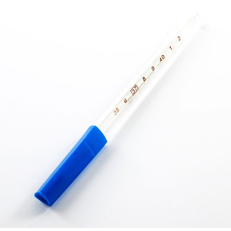 main image of "Glass Thermometer Triangular Mercury Thermometer Clear Scale for Armpit Oral Use"