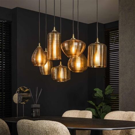 Glass Valley Ceiling Light Amber Lili