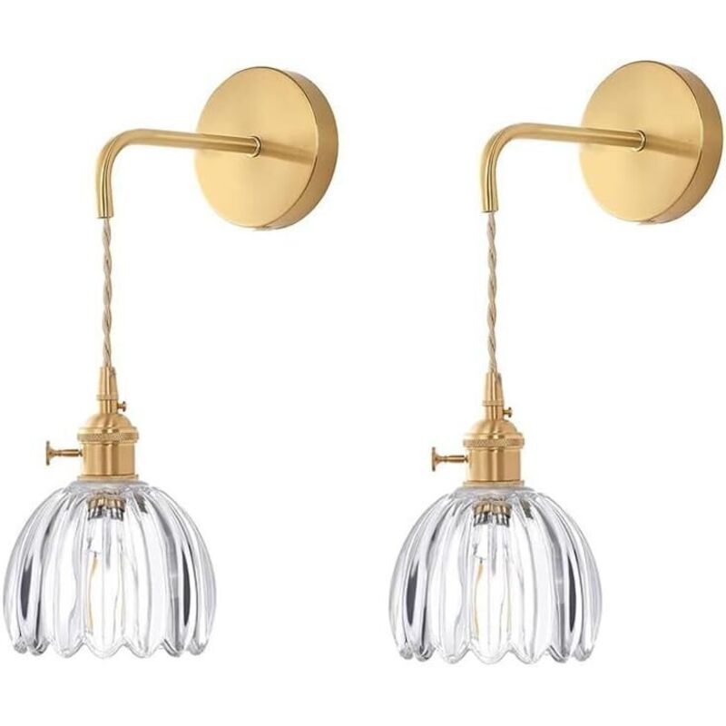Image of Glass Wall Light Vintage Retro Lampshade&hellip;