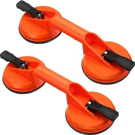 Glassaugnapf, 2er-Pack, robuster Glashalterhaken mit Aluminiumgriff zum Anheben von großem Glas/Bewegen von Glas/Hebepad/Reparatur MUMU