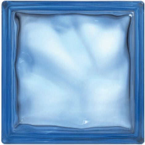 Glassblocks Luxfera brique de verre 19x19x8 cm, Bleu transparent brillant (1908WBLUE)