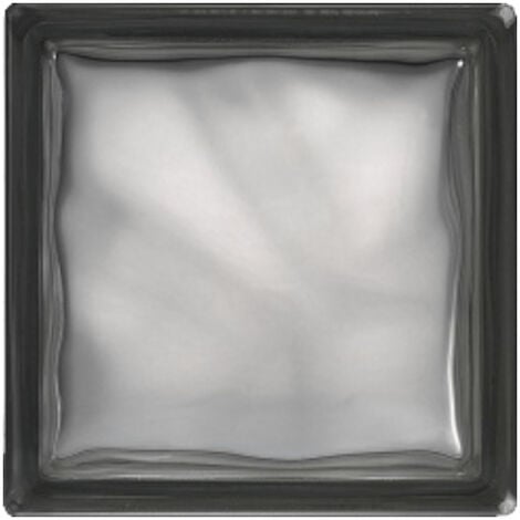 Glassblocks Luxfera brique de verre 19x19x8 cm, Gris transparent brillant (1908WGREY)