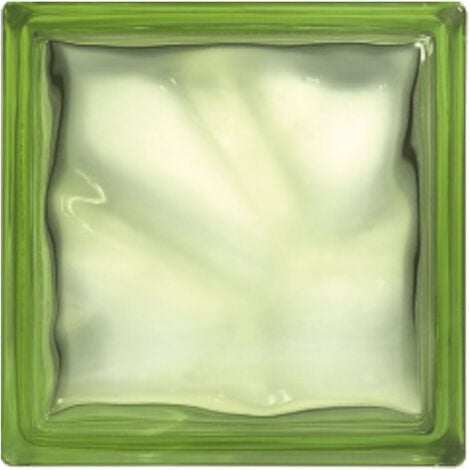 Glassblocks Luxfera brique de verre 19x19x8 cm, Vert transparent brillant (1908WGREEN)