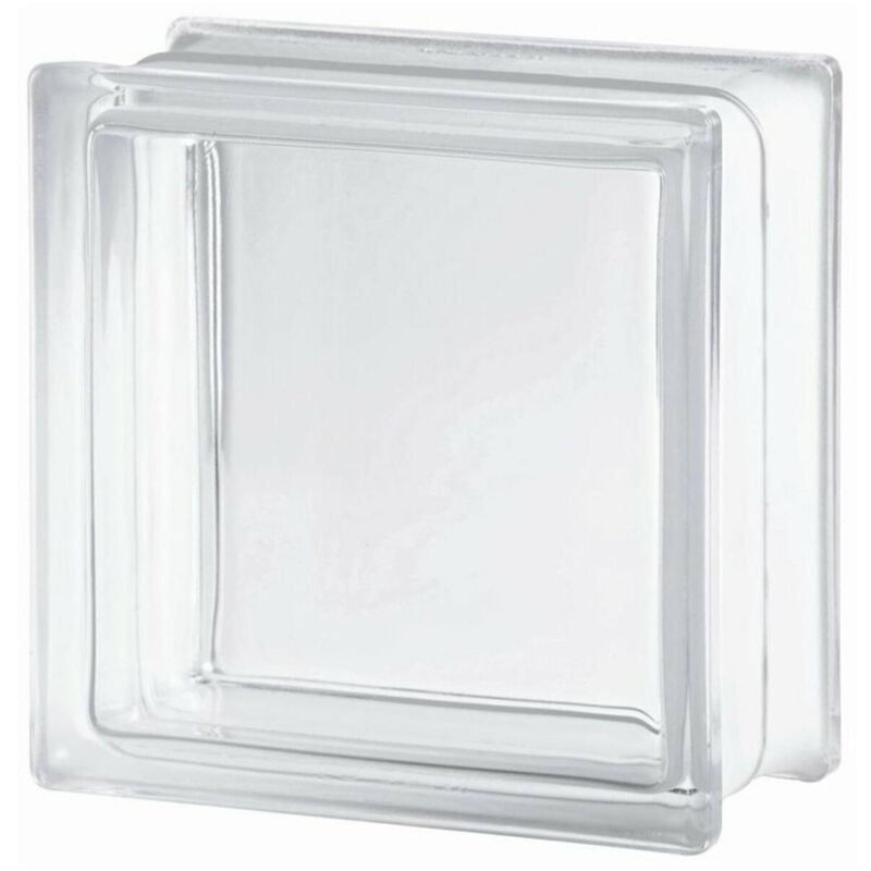 Glassblocks Mattone di vetro Luxfera 19x19x8 cm, vetro chiaro lucido (CL1908C)