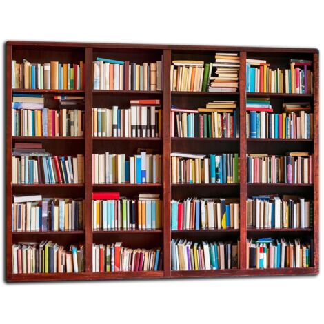 Glasscheibe SchneideBrett 52x40 Bücher