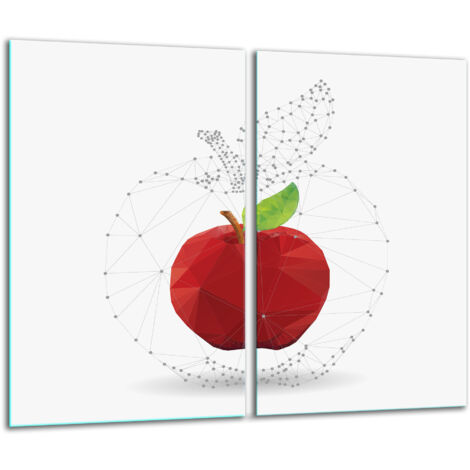 Glasscheidebrett 2x 30x52 APFEL