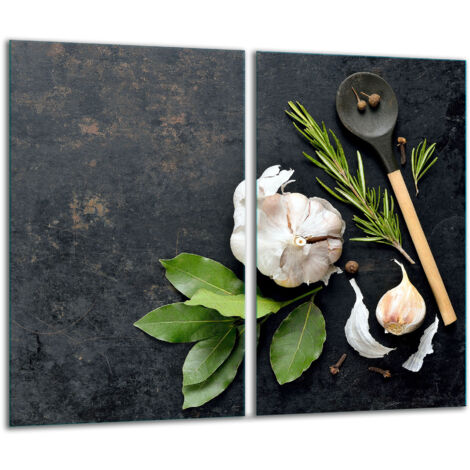 Glasscheidebrett 2x 30x52 Blume