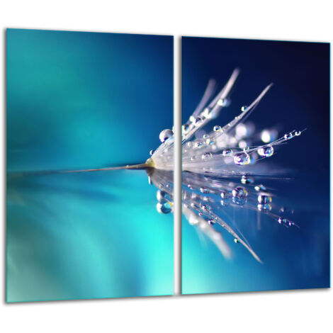 Glasscheidebrett 2x 30x52 Blume
