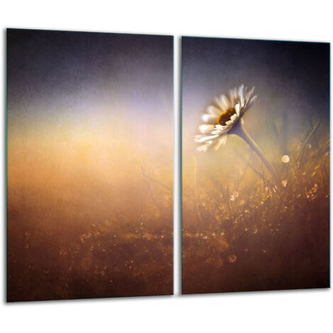 Glasscheidebrett 2x 30x52 Blume