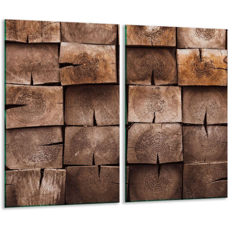 Glasscheidebrett 2x 30x52 Holz