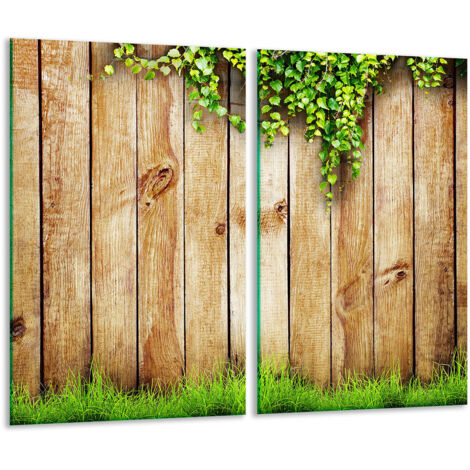 Glasscheidebrett 2x 30x52 Holz