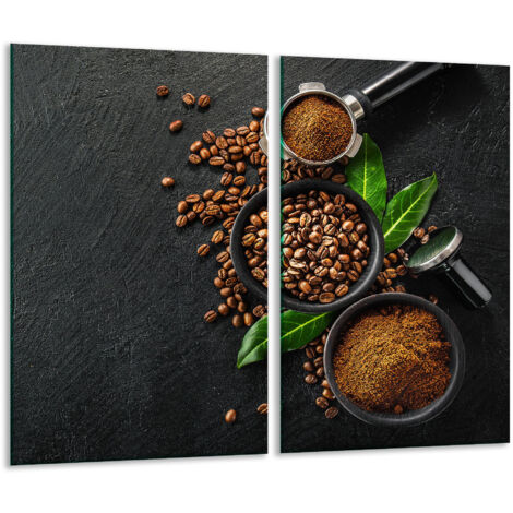 Glasscheidebrett 2x 30x52 Kaffee