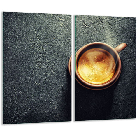 Glasscheidebrett 2x 30x52 Kaffee