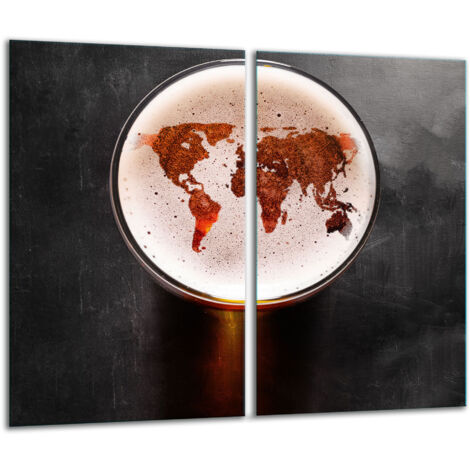 Glasscheidebrett 2x 30x52 Kaffee