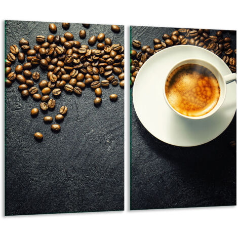 Glasscheidebrett 2x 30x52 Kaffee