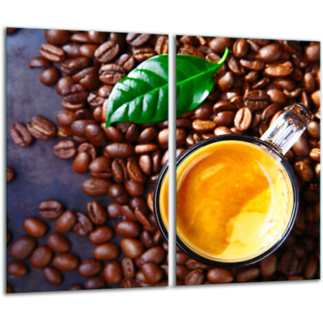 Glasscheidebrett 2x 30x52 Kaffee