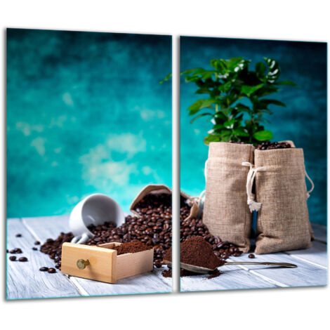 Glasscheidebrett 2x 30x52 Kaffee