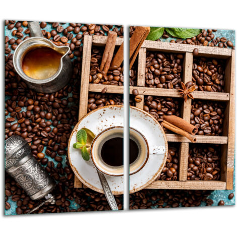 Glasscheidebrett 2x 30x52 Kaffee