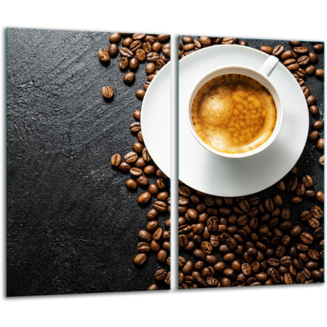Glasscheidebrett 2x 30x52 Kaffee