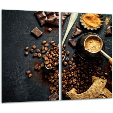 Glasscheidebrett 2x 30x52 Kaffee