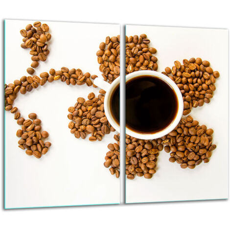 Glasscheidebrett 2x 30x52 Kaffee