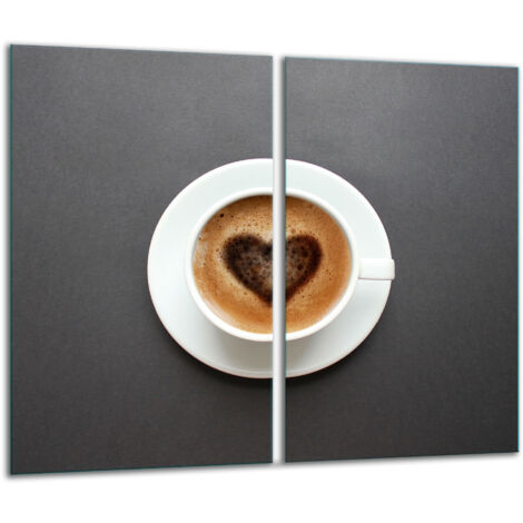 Glasscheidebrett 2x 30x52 Kaffee