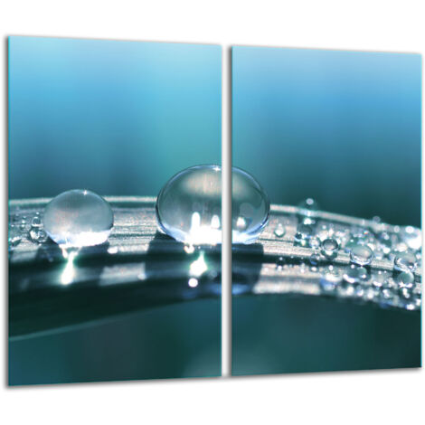 Glasscheidebrett 2x 30x52 Tropfen
