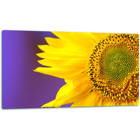 Glasschild Schneidebrett 52x30 Blume