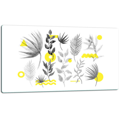 Glasschild Schneidebrett 52x30 Blumen