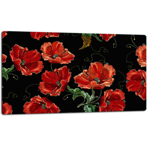 Glasschild Schneidebrett 52x30 Blumen